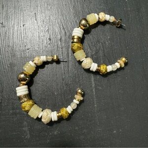 J.CREW beaded hoop earrings